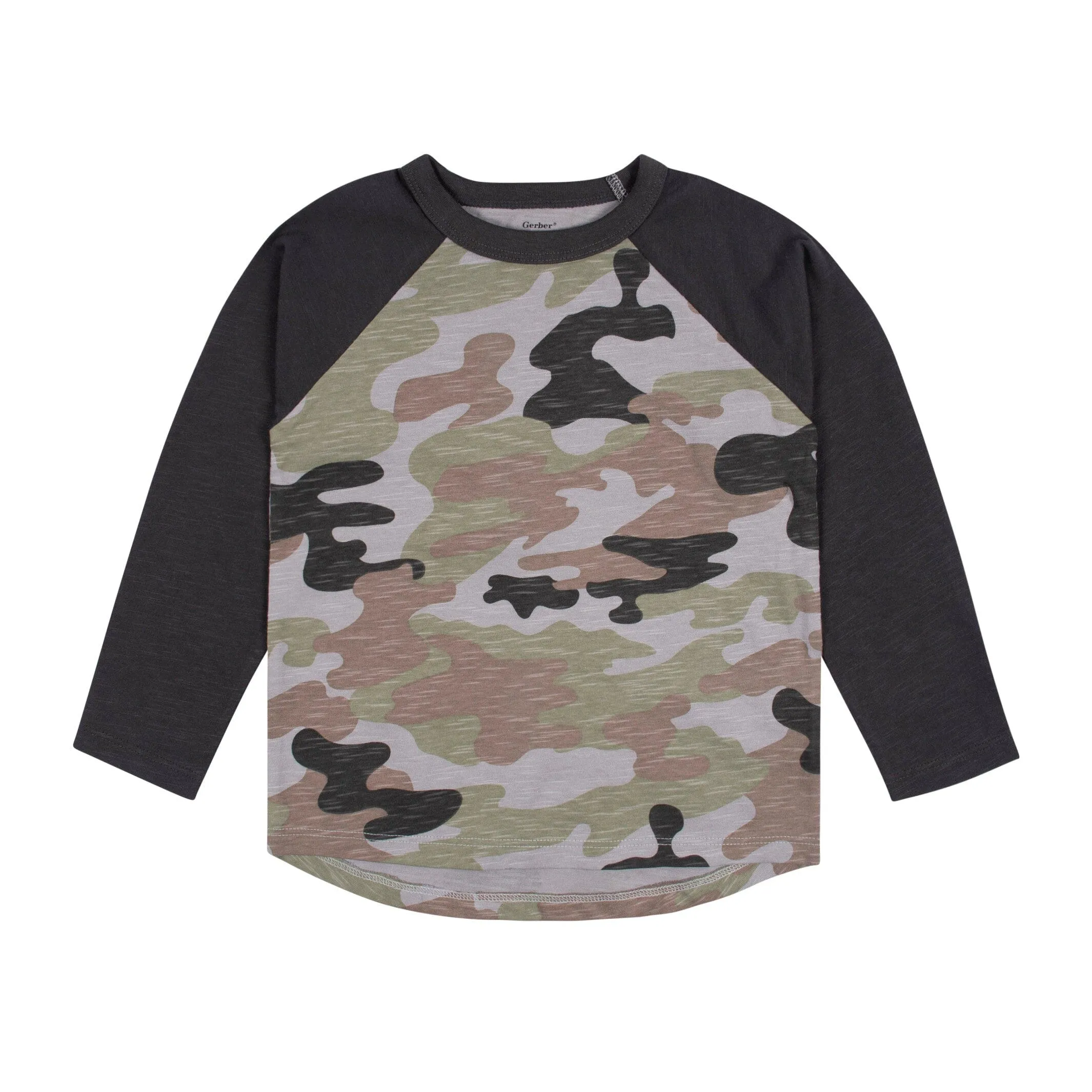 2-Pack Infant & Toddler Boys Green Camo Raglan Tees