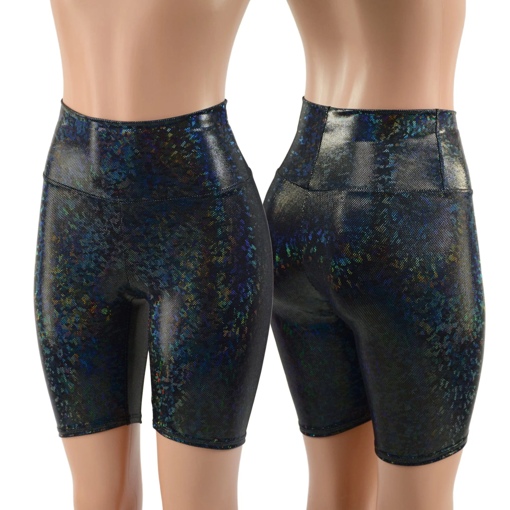 Black Kaleidoscope Bike Shorts