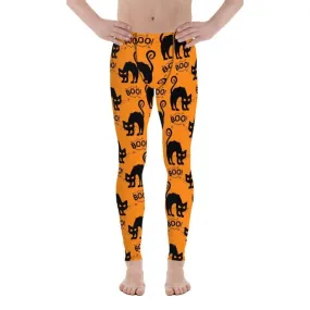 Black Kitty Halloween Men's Leggings