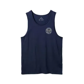 Brixton Crest Tank Top - Washed Navy/Off White