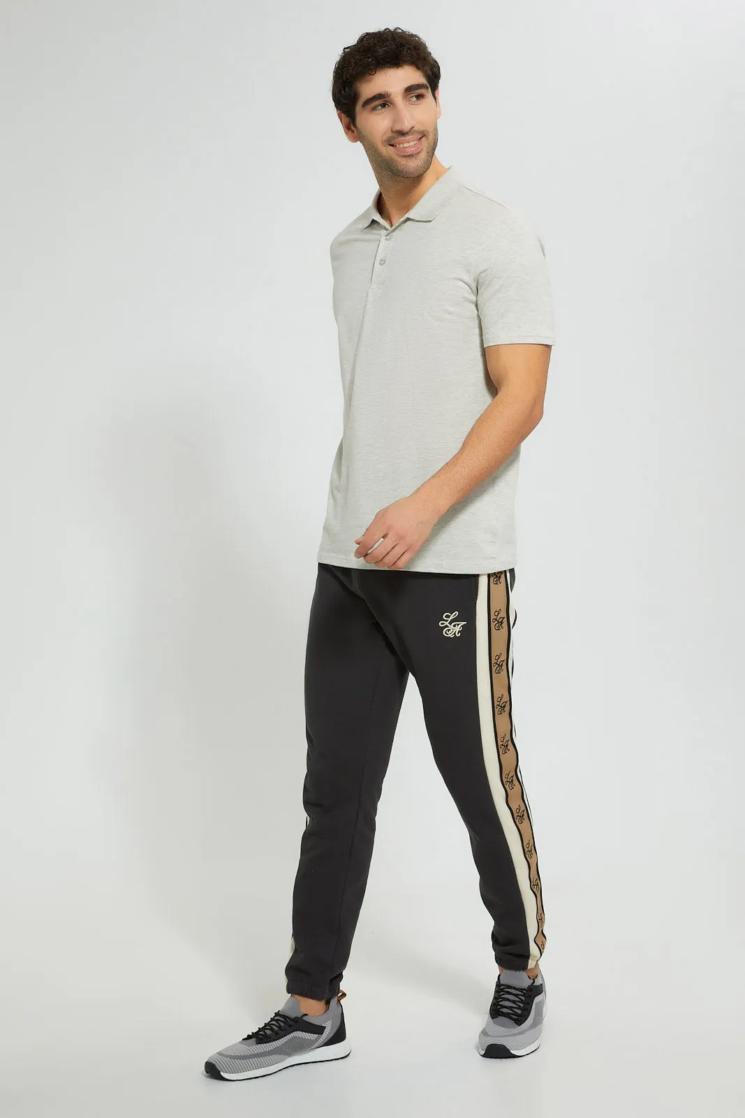 Charcoal Jogger With Side Tape