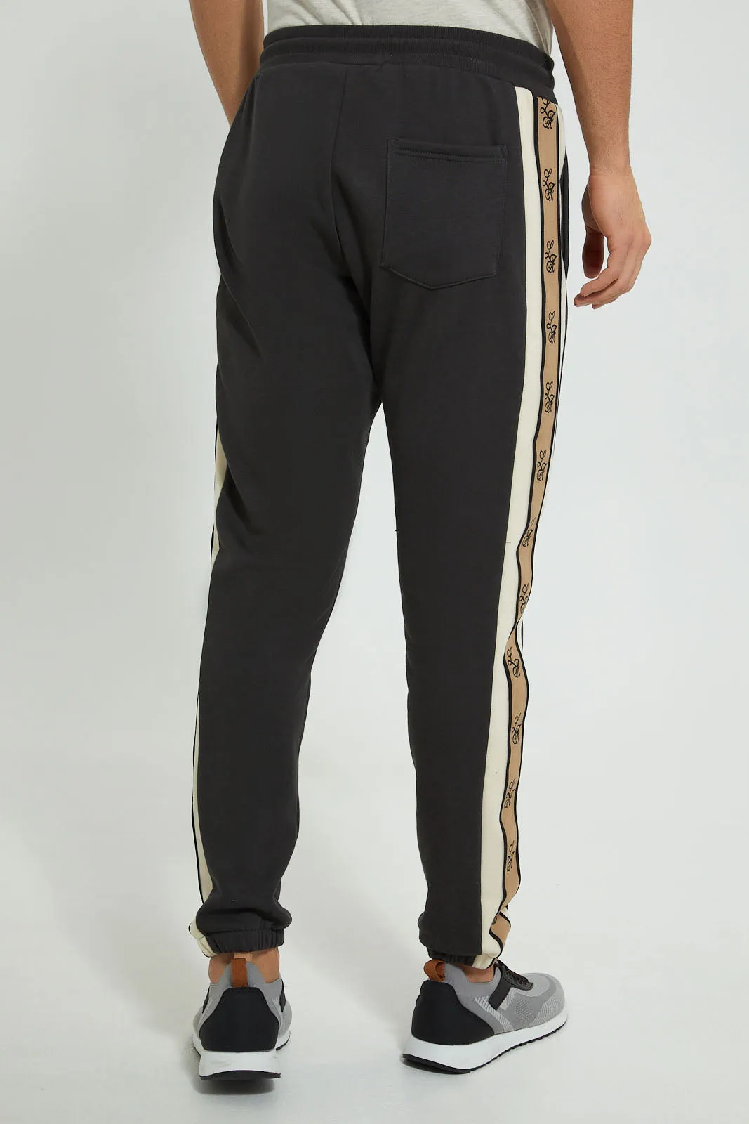 Charcoal Jogger With Side Tape