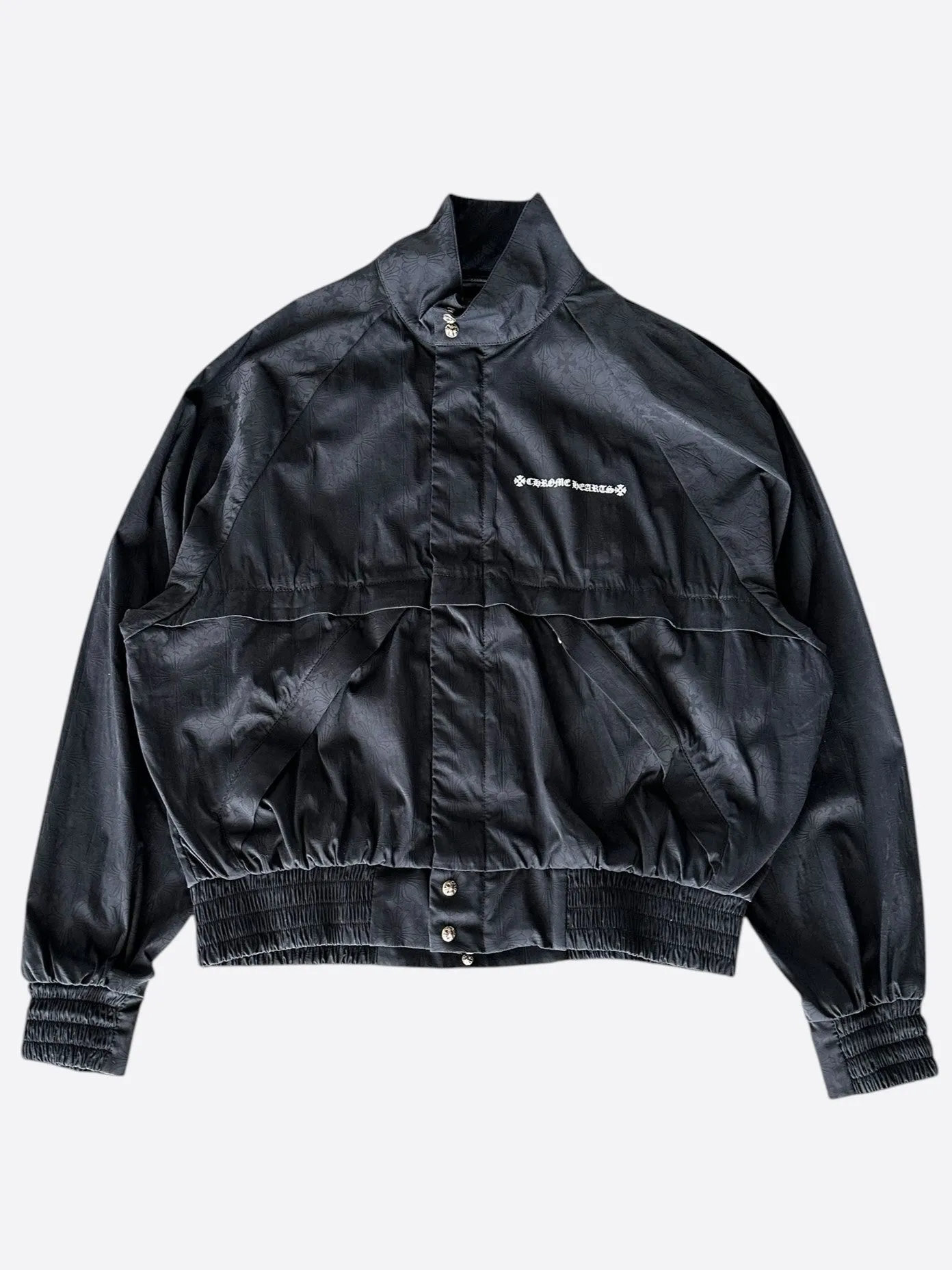 Chrome Hearts Black Cross Jacquard Match Point Windbreaker