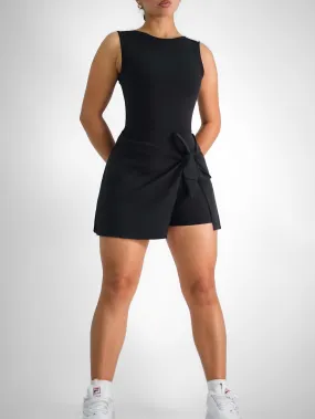 Dainty Tie-Up Tennis Dress (Black)