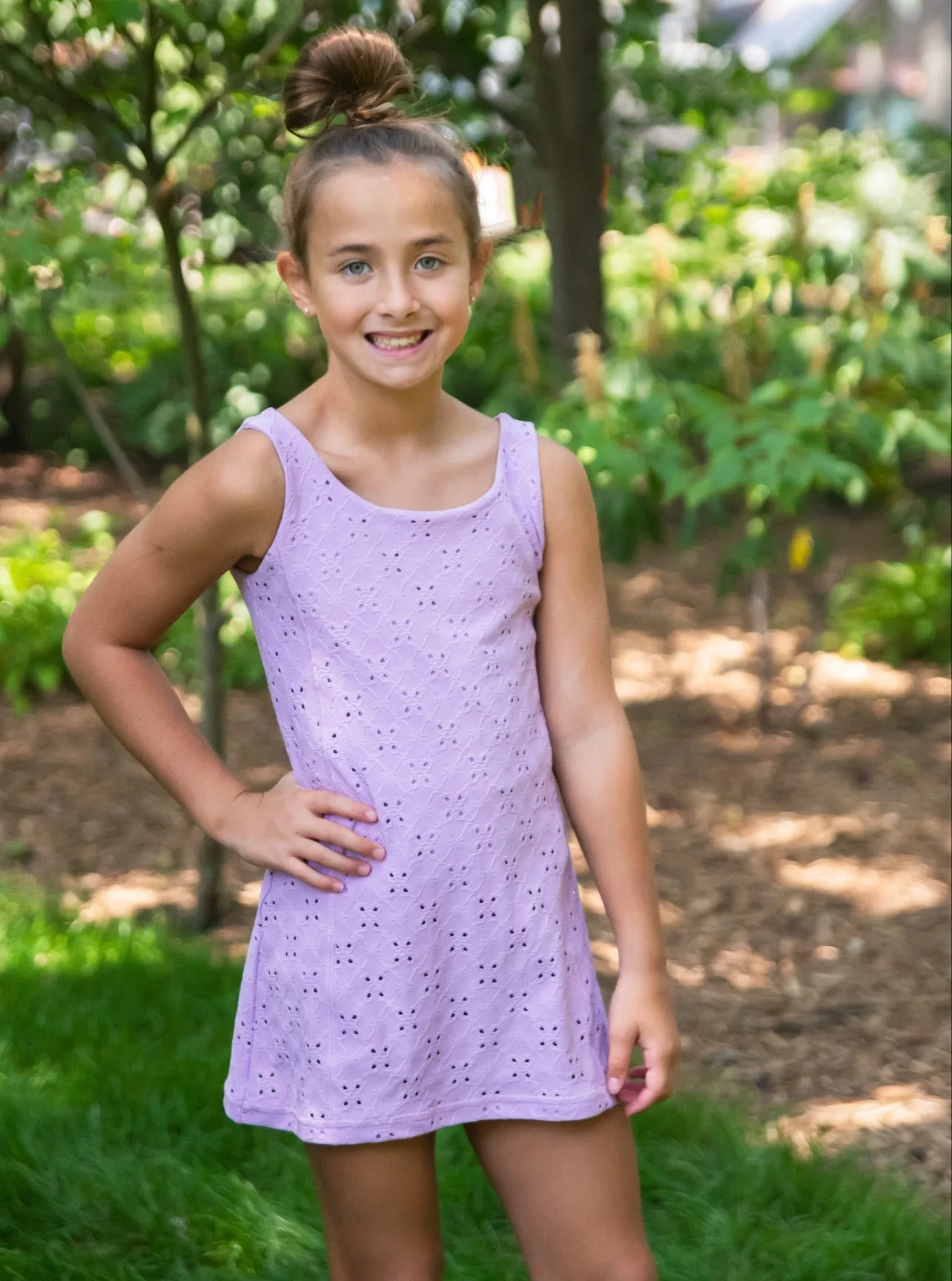 Eyelet Tennis Dress BE, Lavender