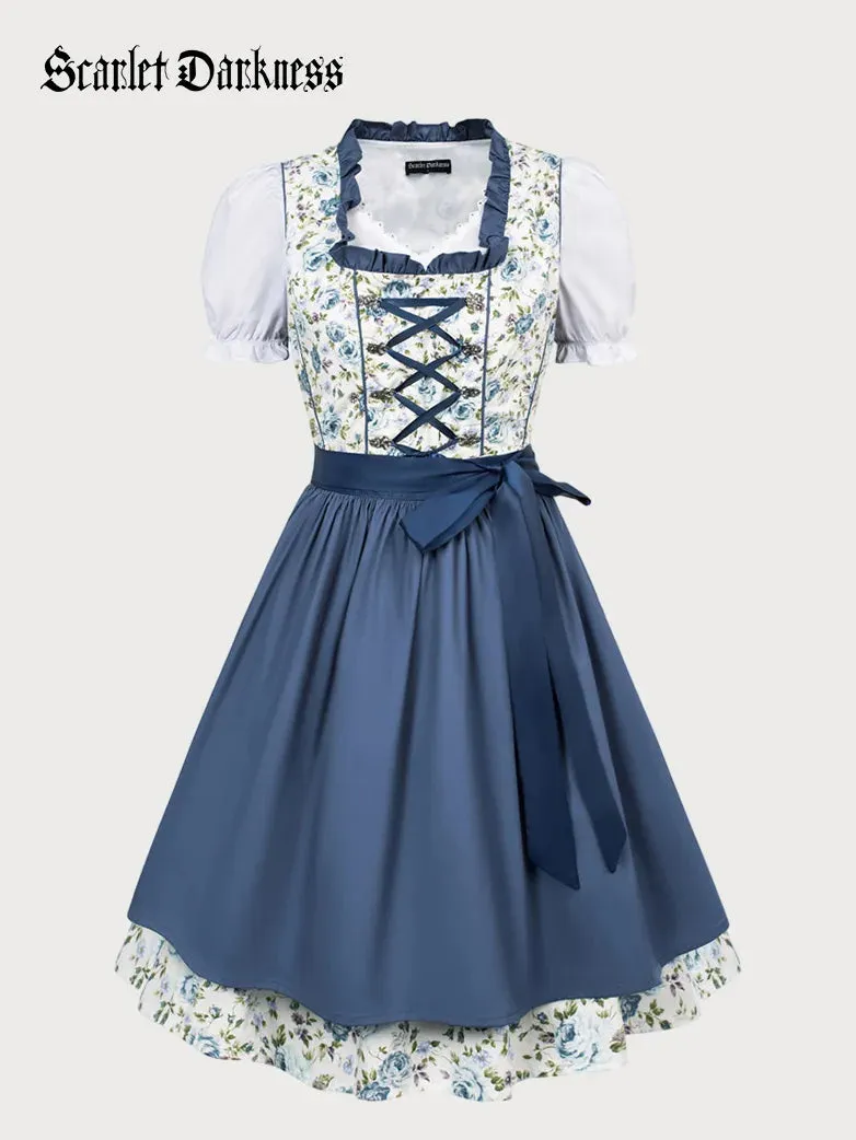 German Bavarian Oktoberfest Costumes Tops Cotton Dress Apron