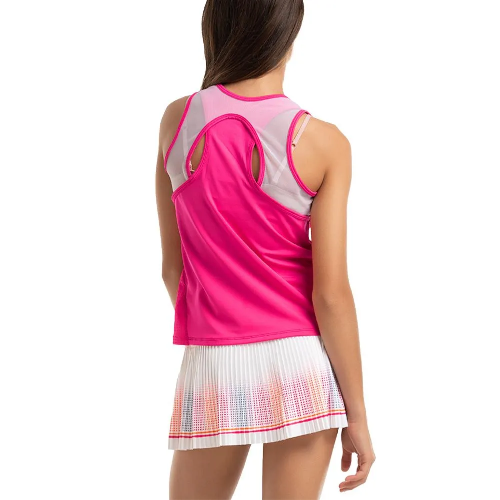 Girl's Tiebreak Tennis Tank Shocking Pink