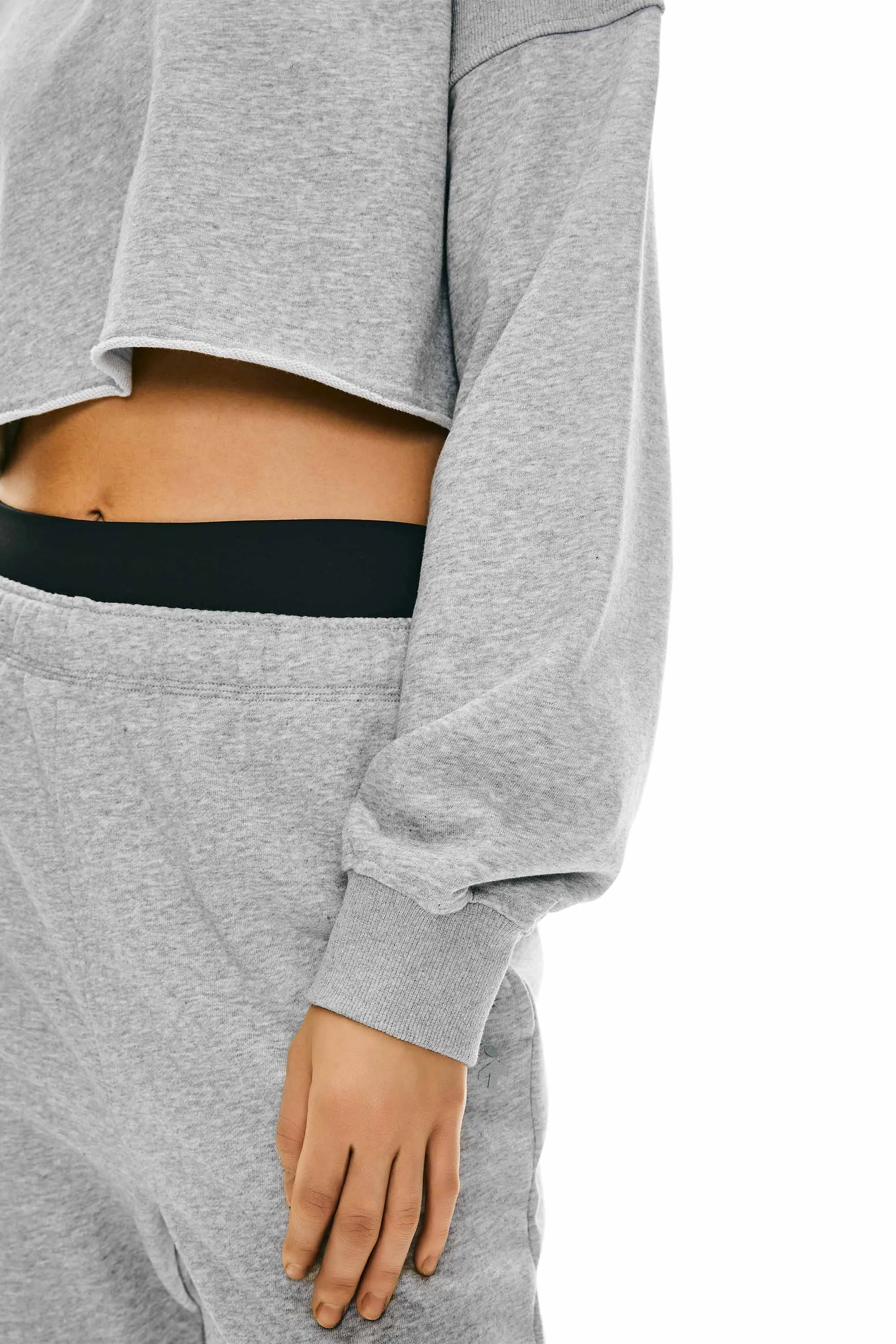 Half Zip Crop Sweatshirts