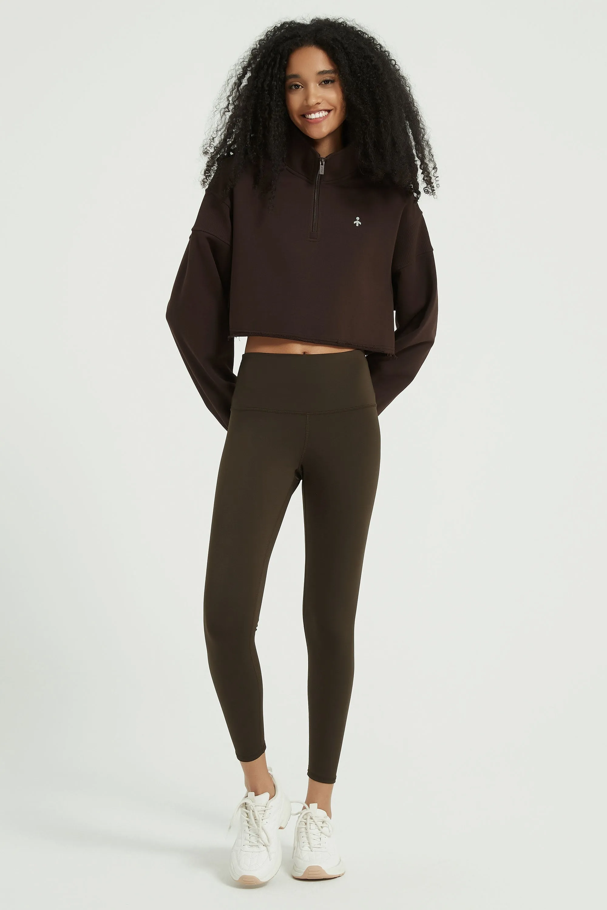 Half Zip Crop Sweatshirts