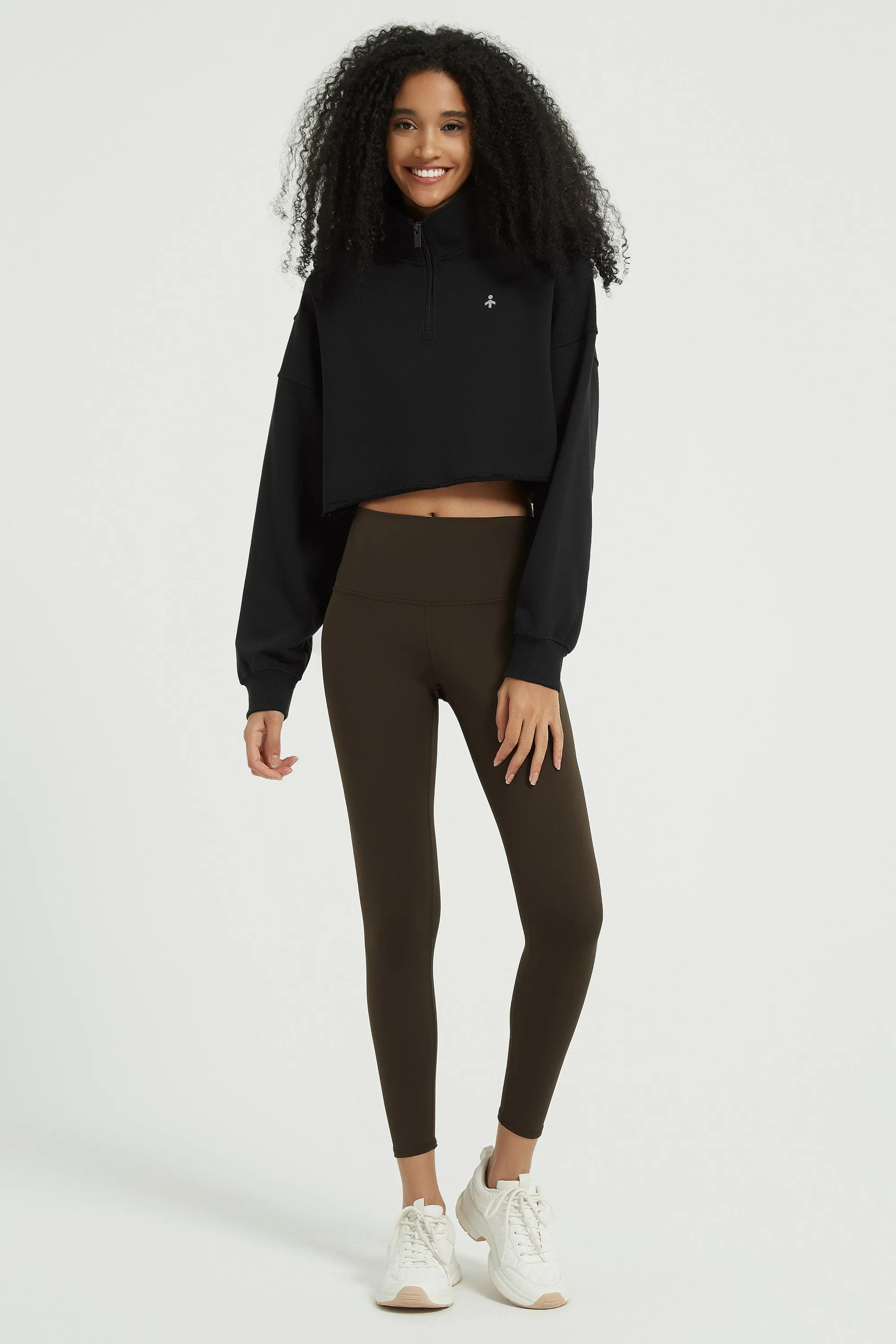 Half Zip Crop Sweatshirts