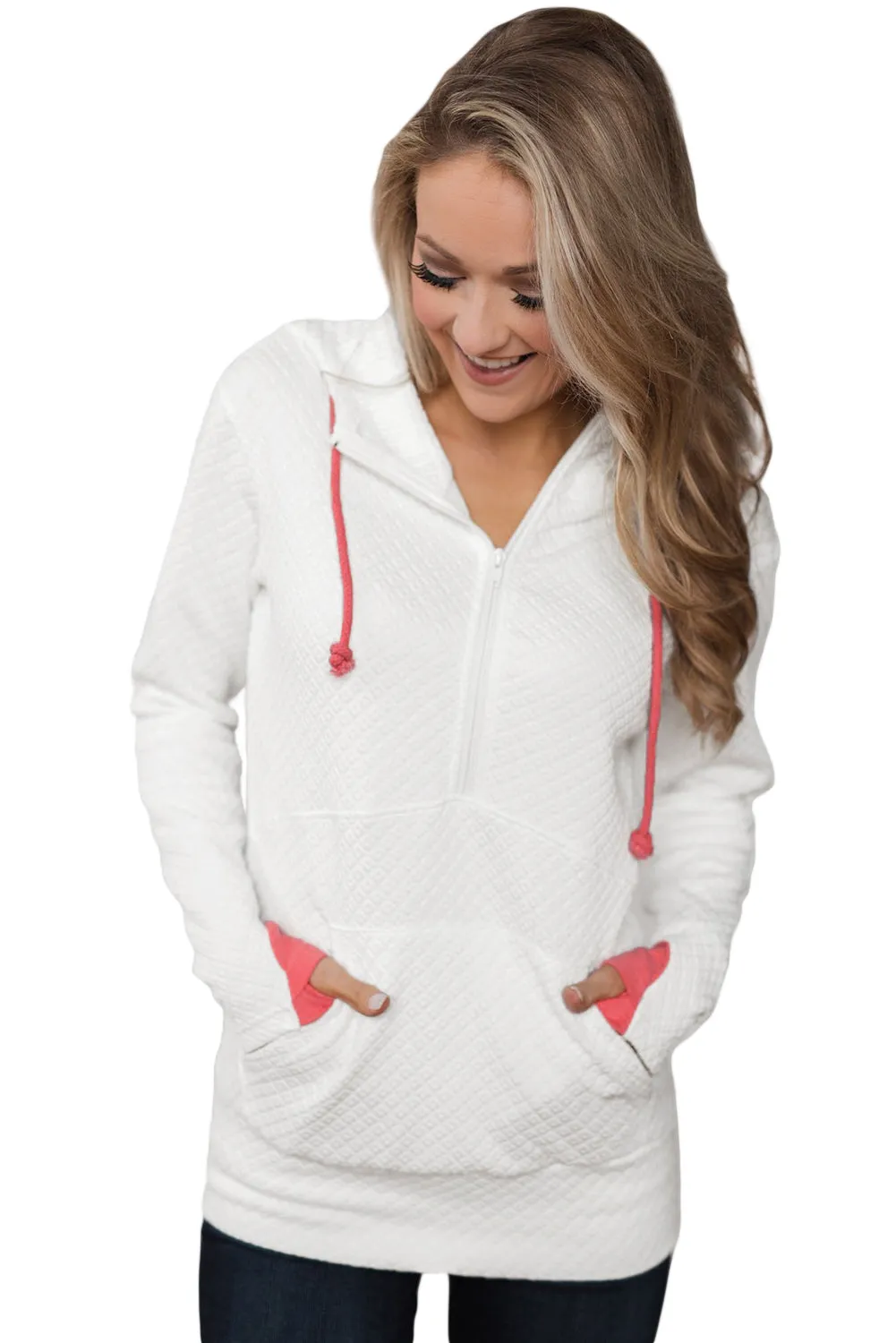 Half-zip Quilted Hoodie