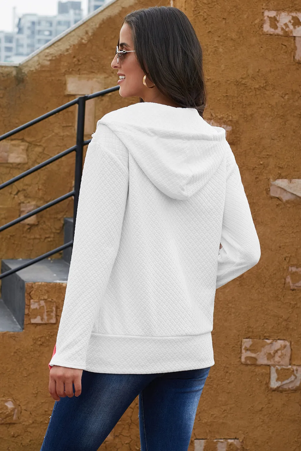 Half-zip Quilted Hoodie