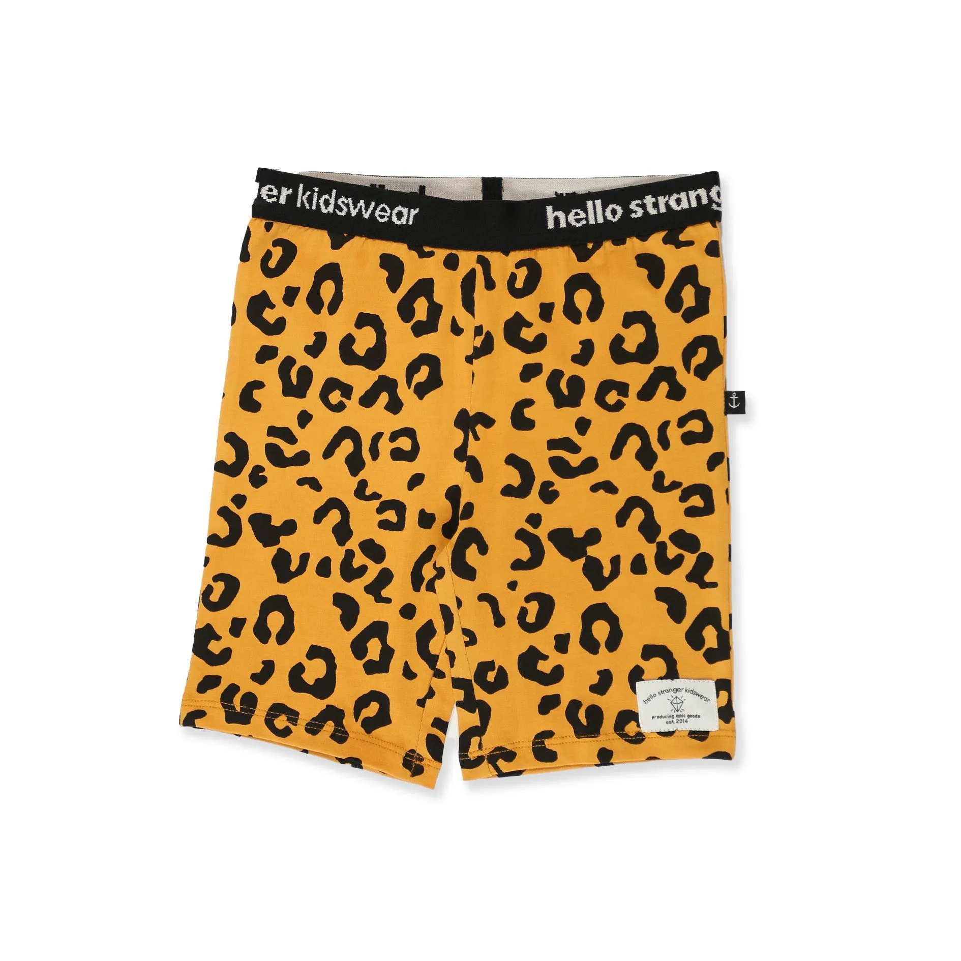 Hello Stranger Bike Shorts - Mustard Leopard