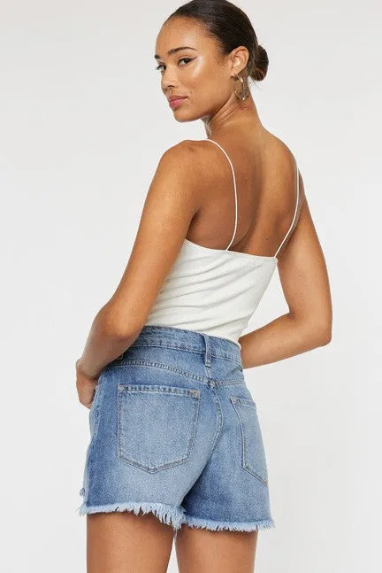 High Rise DENIM SHORTS JEANS-