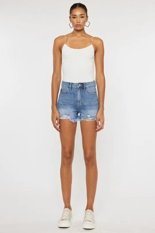 High Rise DENIM SHORTS JEANS-