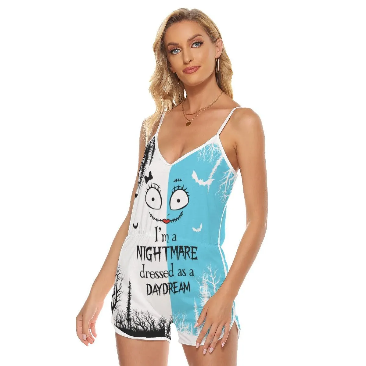 Horror Nightmare V-neck Cami Romper