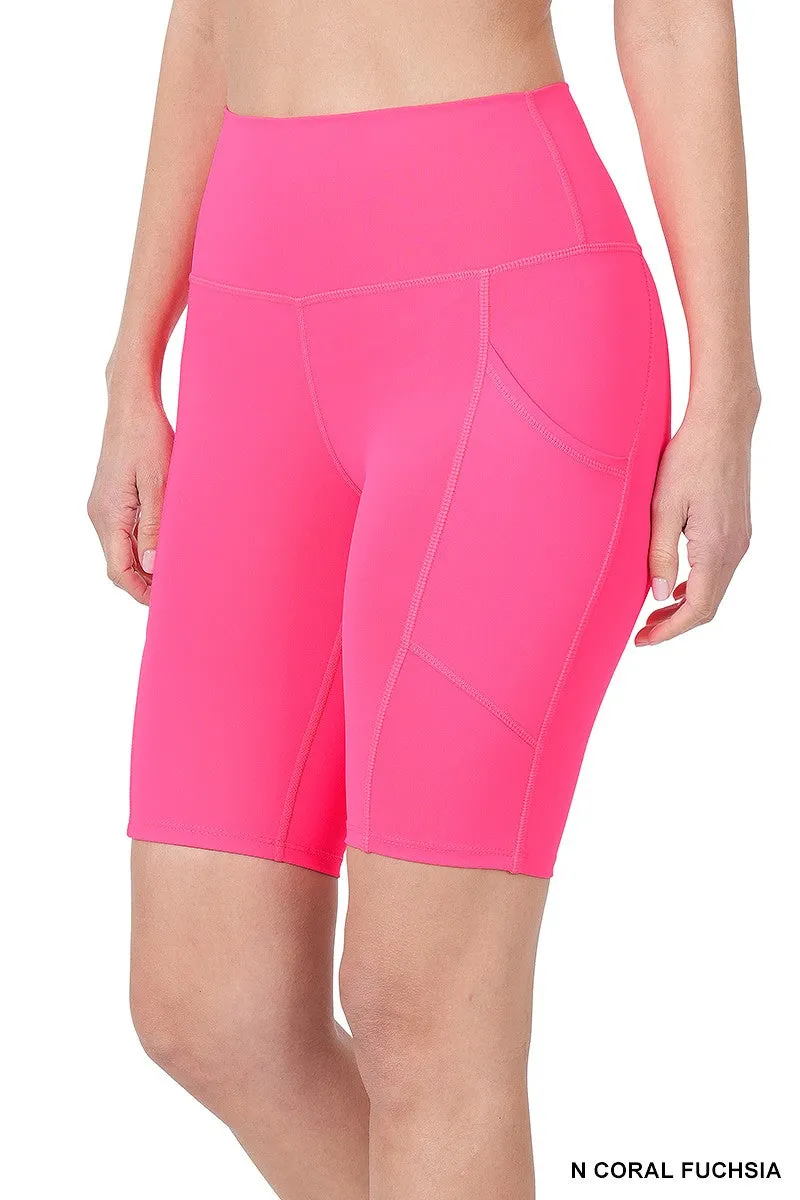 HOT PINK BIKE SHORTS