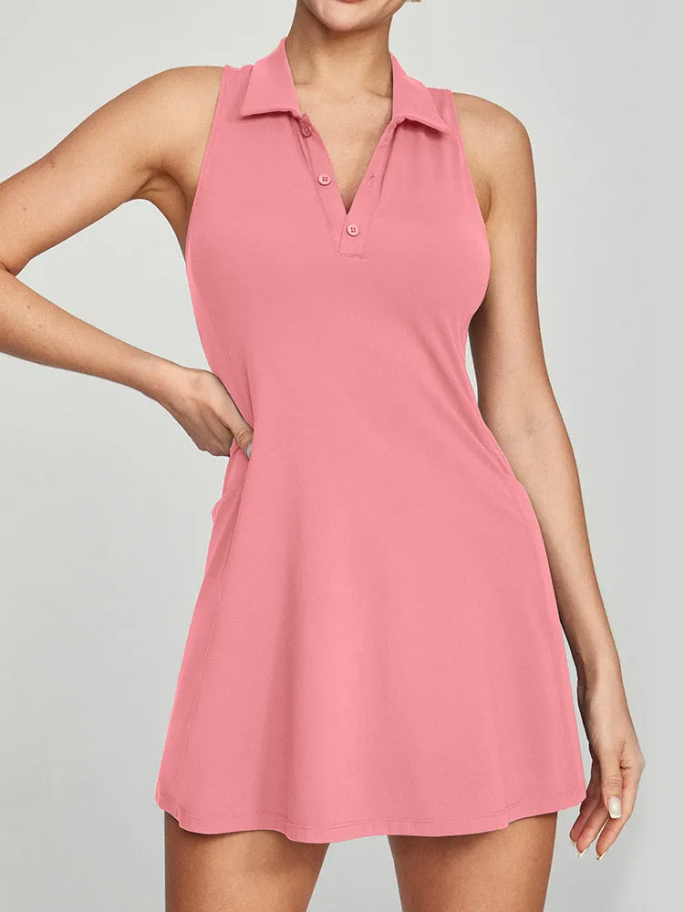 IUGA Tennis Dress With Built-in Bra & Shorts With Pockets