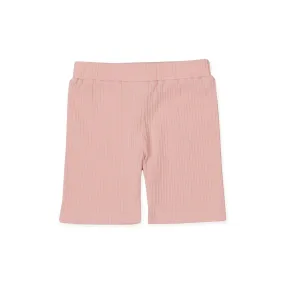 Kapow Kids Rib Bike Shorts - Shell Pink