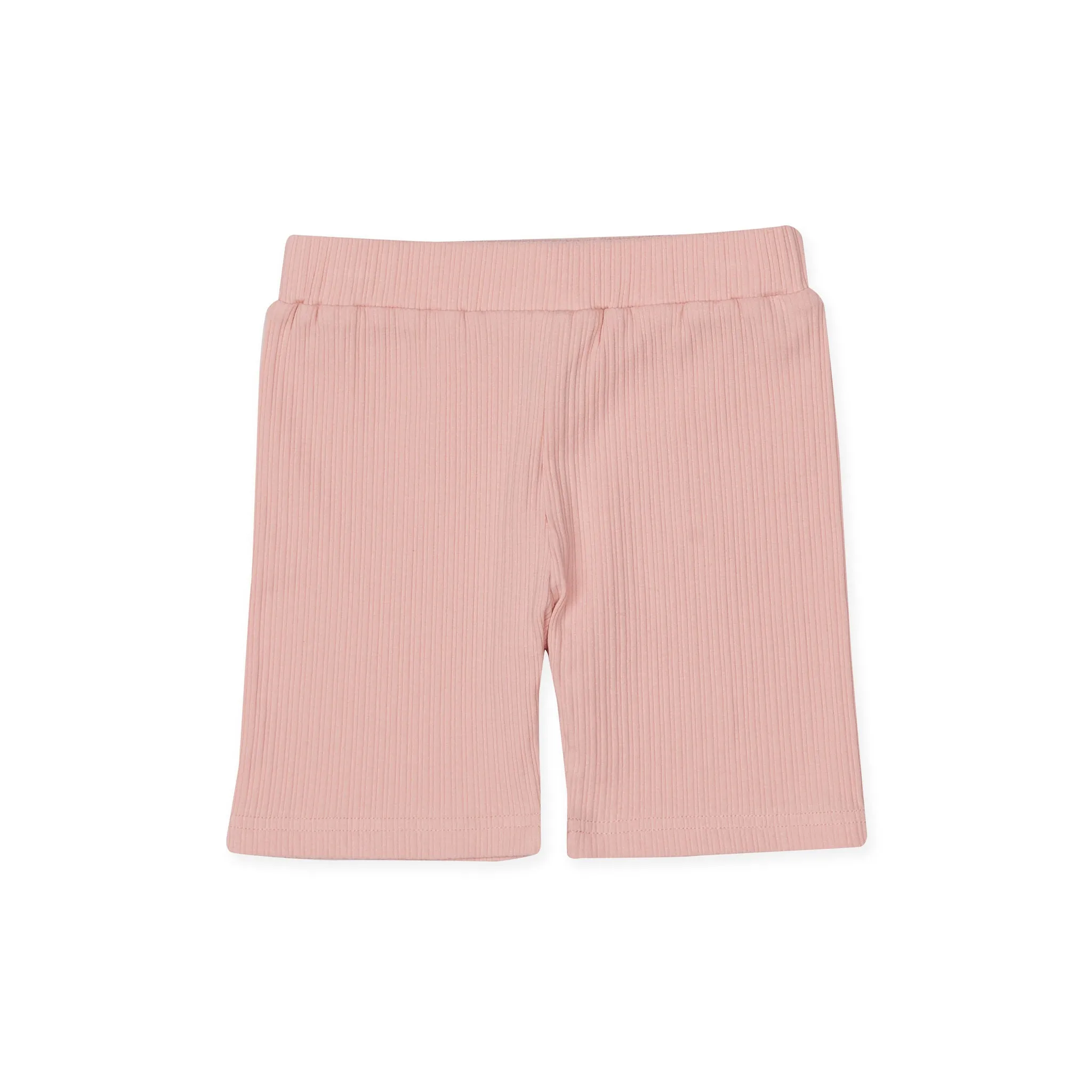 Kapow Kids Rib Bike Shorts - Shell Pink