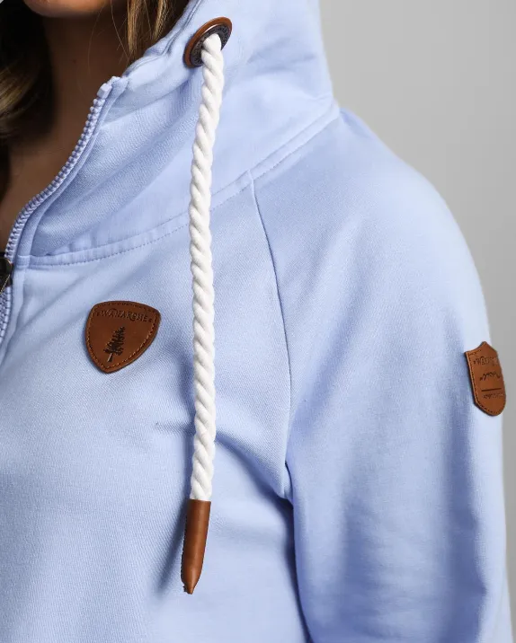 Leelee Lux Baby Blue Jay Half-Zip Hoodie