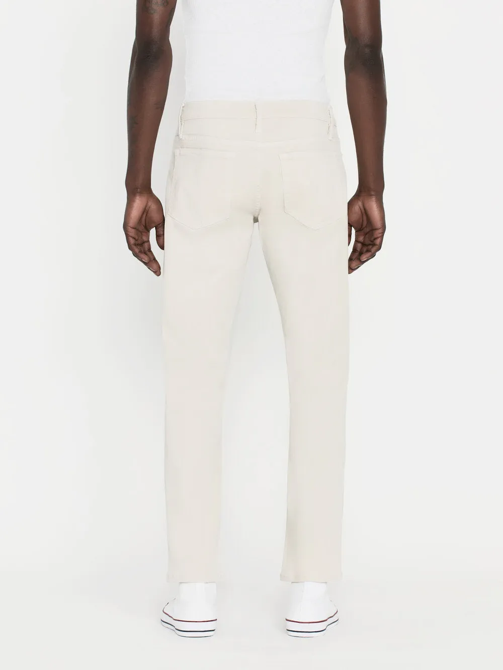 L'Homme Slim Brushed Twill -- Milk Beige