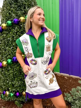 Mardi Gras Bliss Tennis Dress