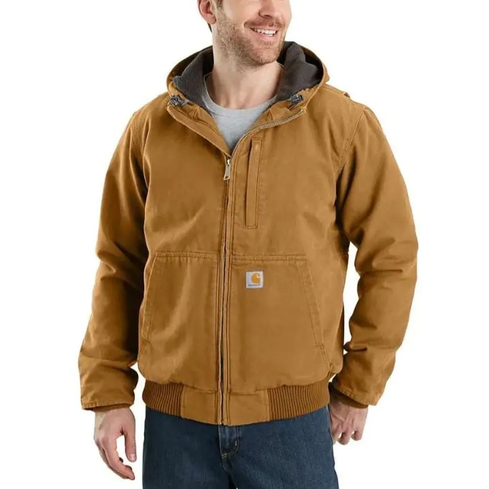 Men's Full Swing Loose Fit Washed Duck Fleece-Lined Active Jacket