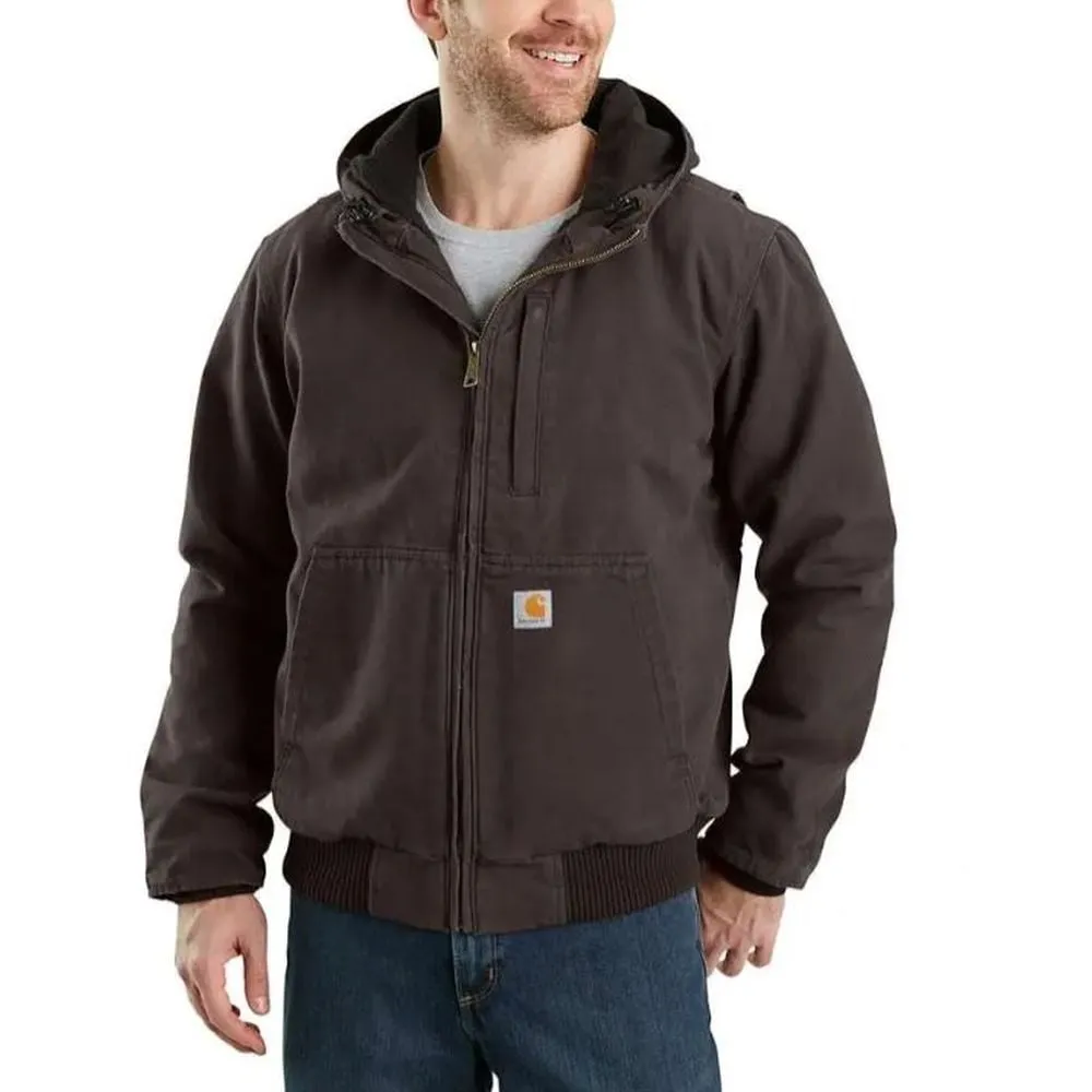 Men's Full Swing Loose Fit Washed Duck Fleece-Lined Active Jacket