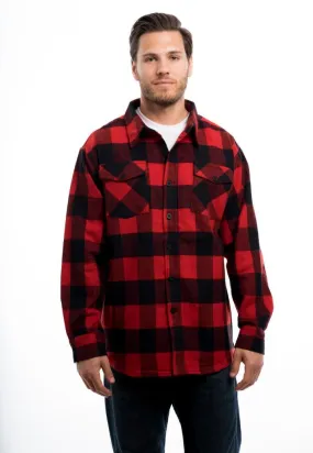 Men's Heavy Weight Brawny Flannel Plaid Shirt