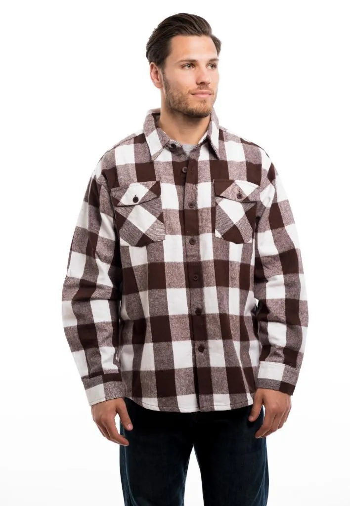 Men's Heavy Weight Brawny Flannel Plaid Shirt