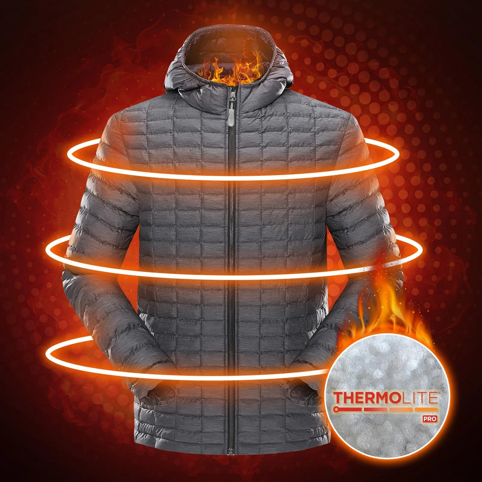 Men's Packable Thermoliter™ 3000 mm W/P Index Puffer Jacket with 5 Pockets