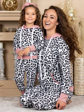 Mommy and Me Leopard Print Jogger Set