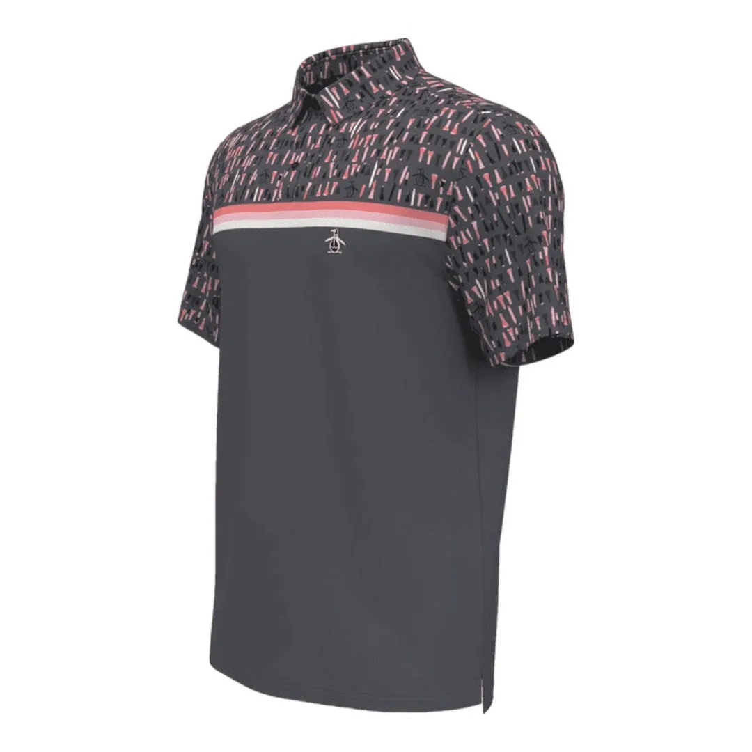 Original Penguin Golf Broken Tees Print Golf Polo Shirt OGKFD033