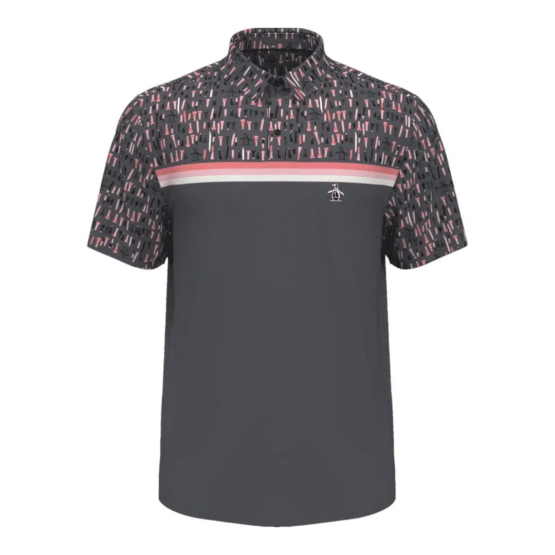 Original Penguin Golf Broken Tees Print Golf Polo Shirt OGKFD033