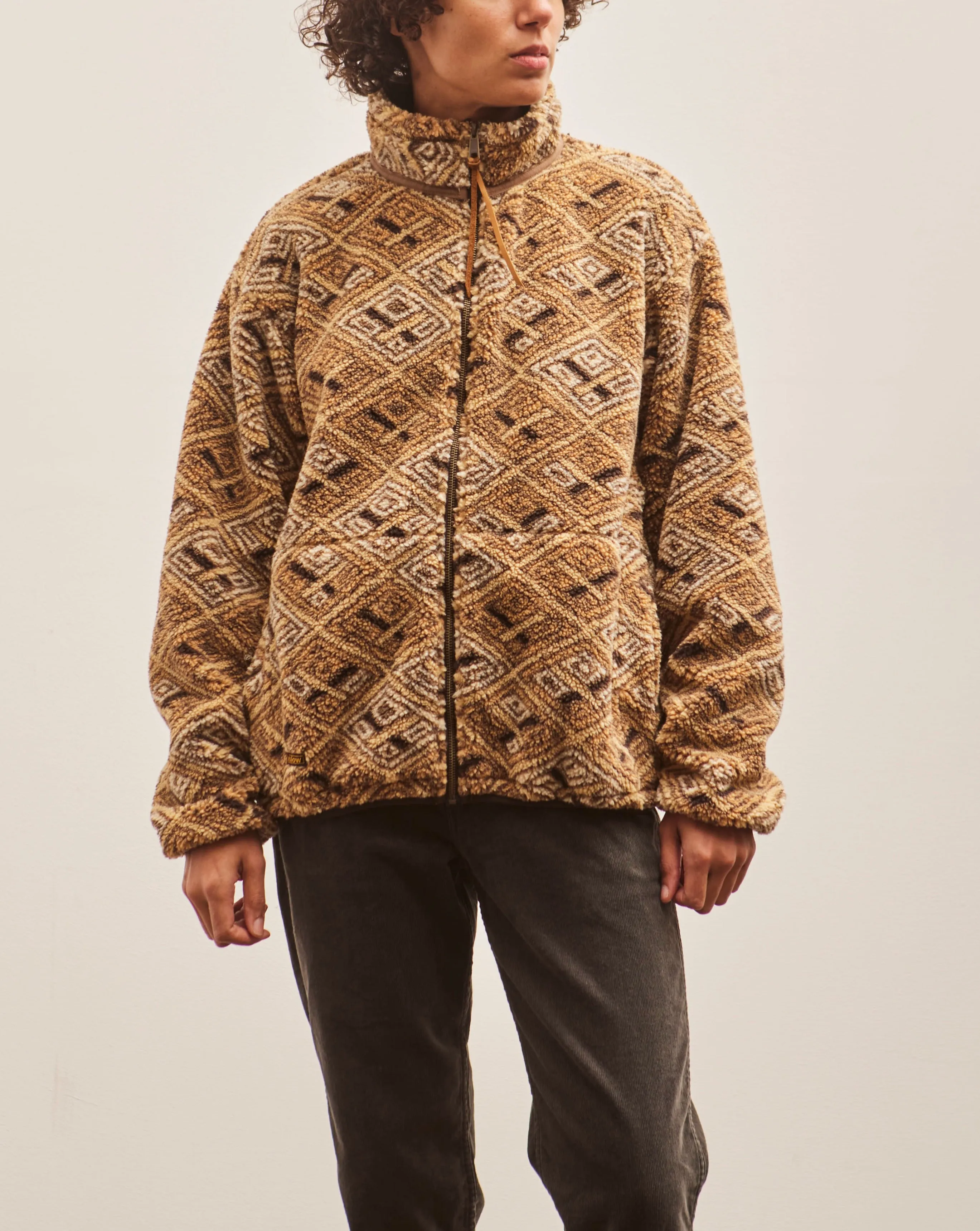 orSlow Fleece Boa Jacket, African Pattern