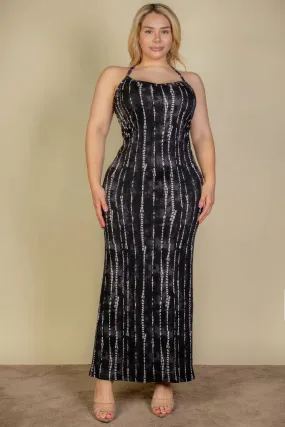 Plus Size Casual Black Bodycon Maxi Dress