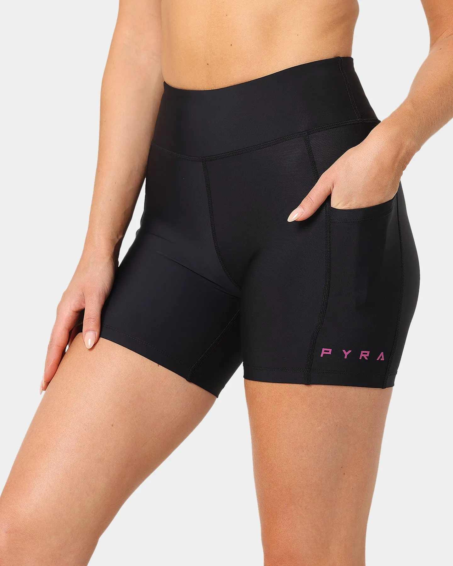 PYRA Women's Shortie Bike Shorts Black/Purple