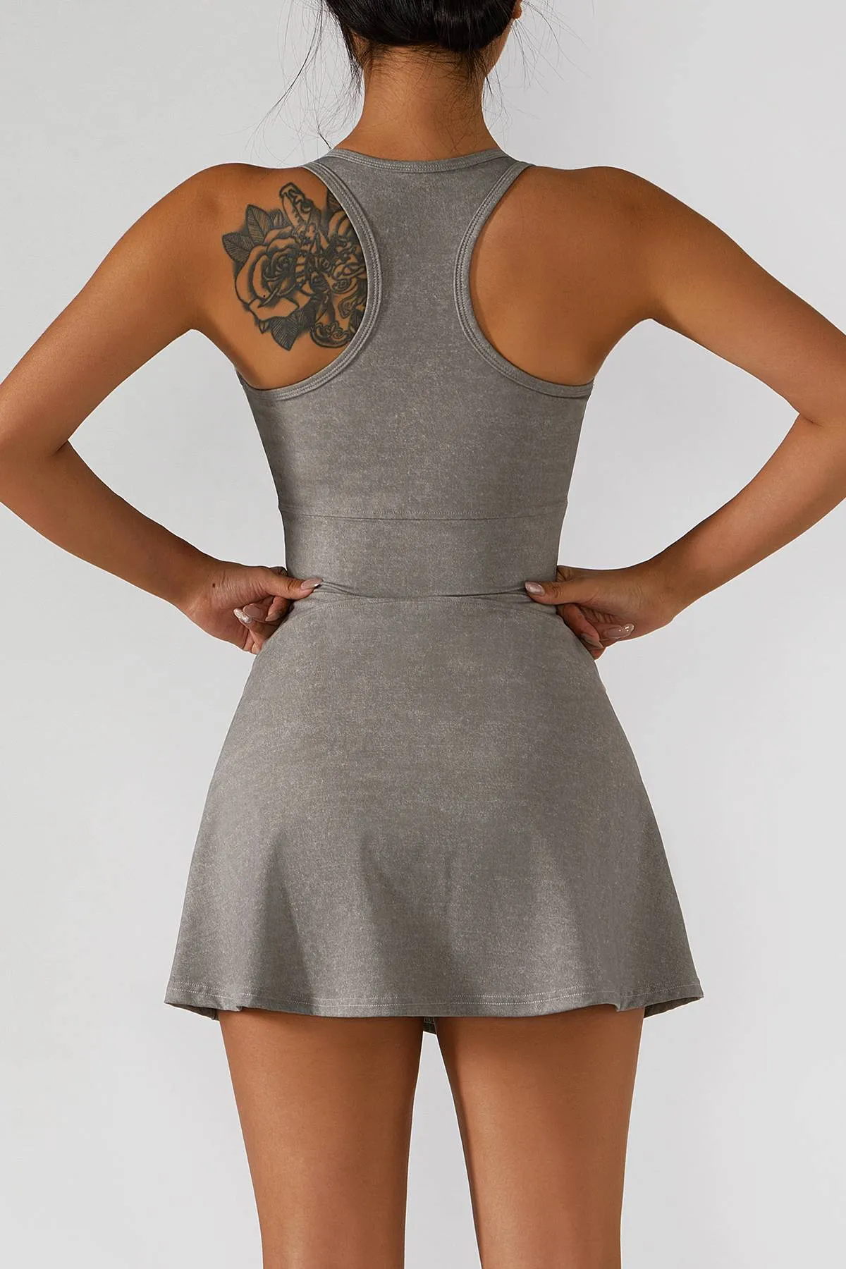 Racerback Half-Zip Tennis Dress