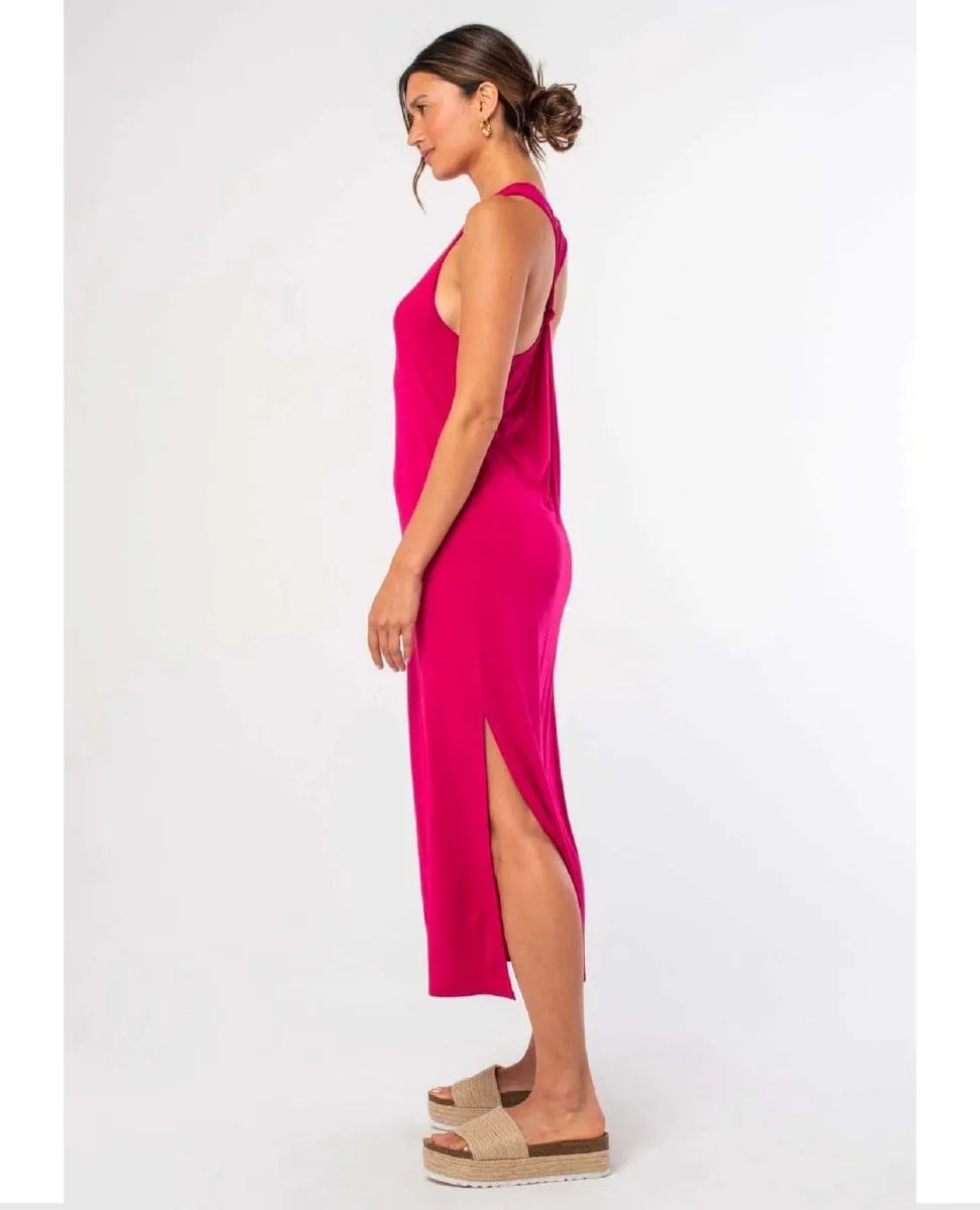 Ryder Knot Racerback Maxi Dress Mulberry