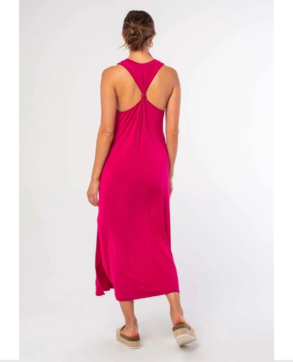 Ryder Knot Racerback Maxi Dress Mulberry