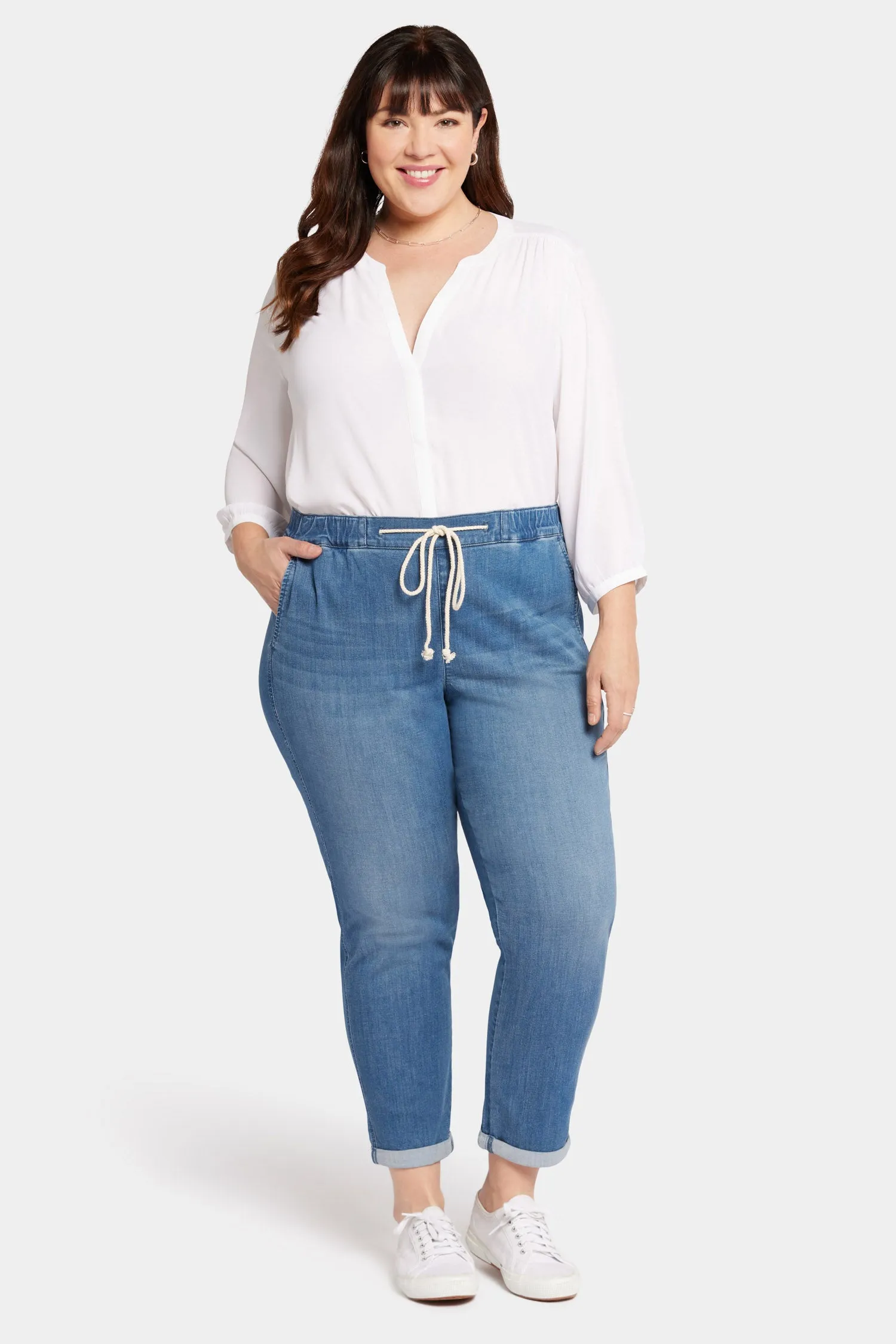 Slim Jogger Ankle Pants In Plus Size - Stunning