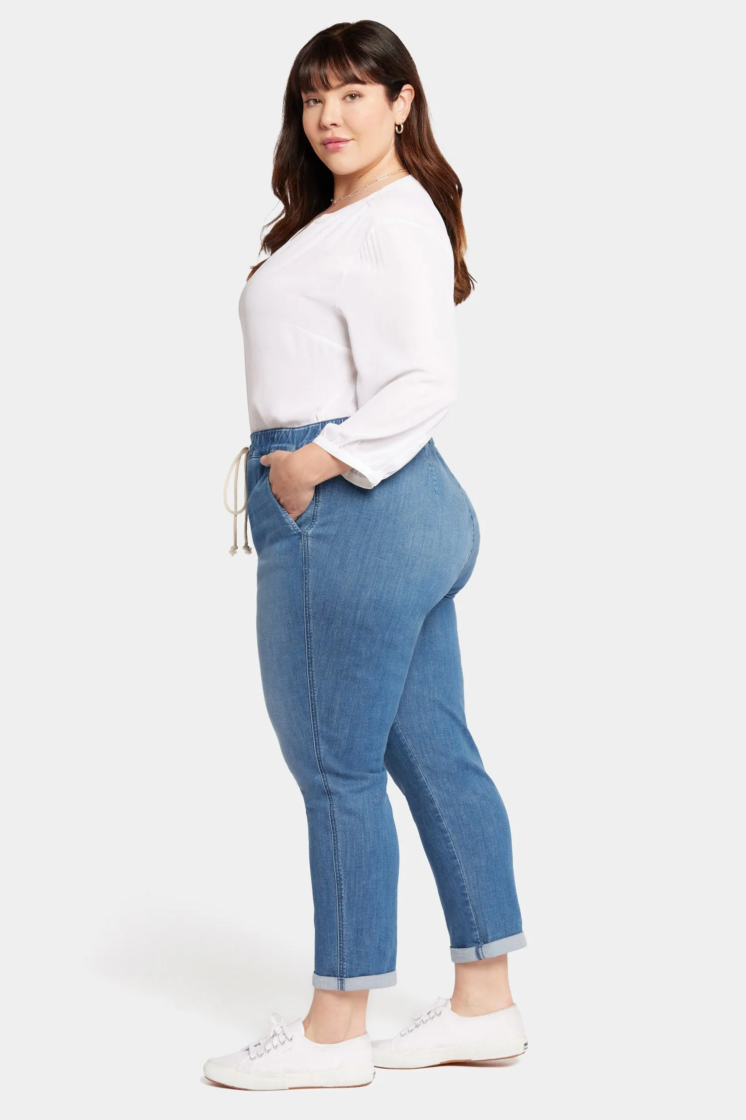 Slim Jogger Ankle Pants In Plus Size - Stunning