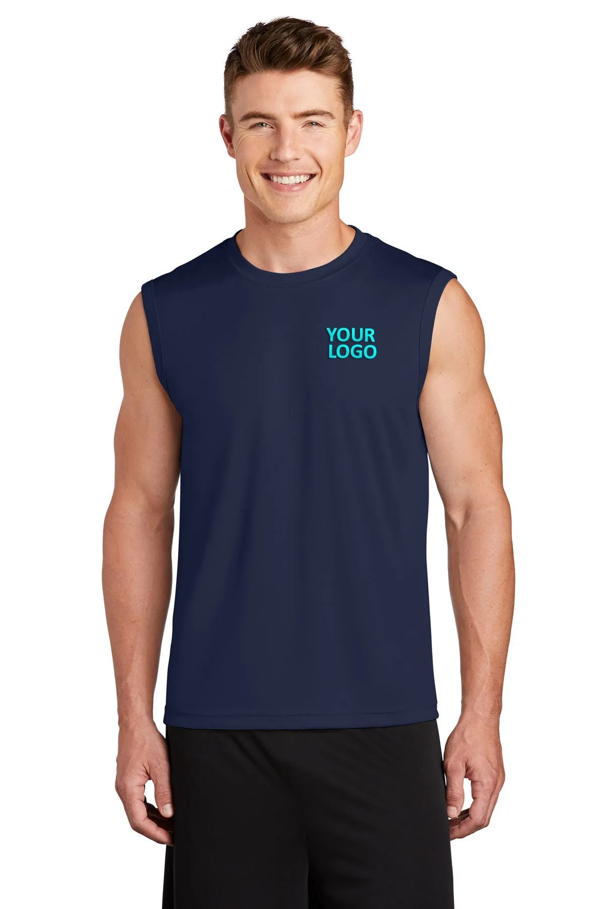 Sport-Tek Sleeveless PosiCharge Custom Competitor Tee's, True Navy