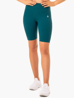 Staples Scrunch Bum Bike Shorts - Emerald