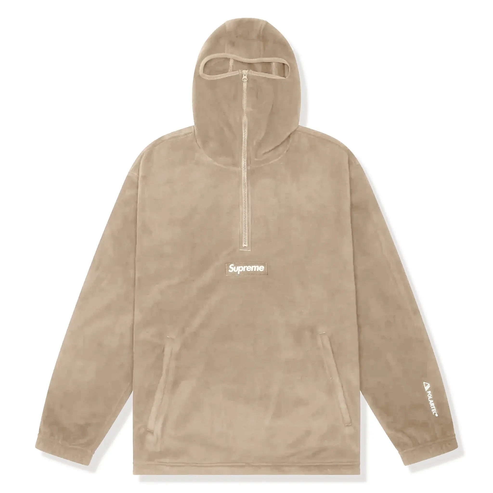 Supreme Polartec Facemask Taupe Half-Zip Hoodie (FW24)