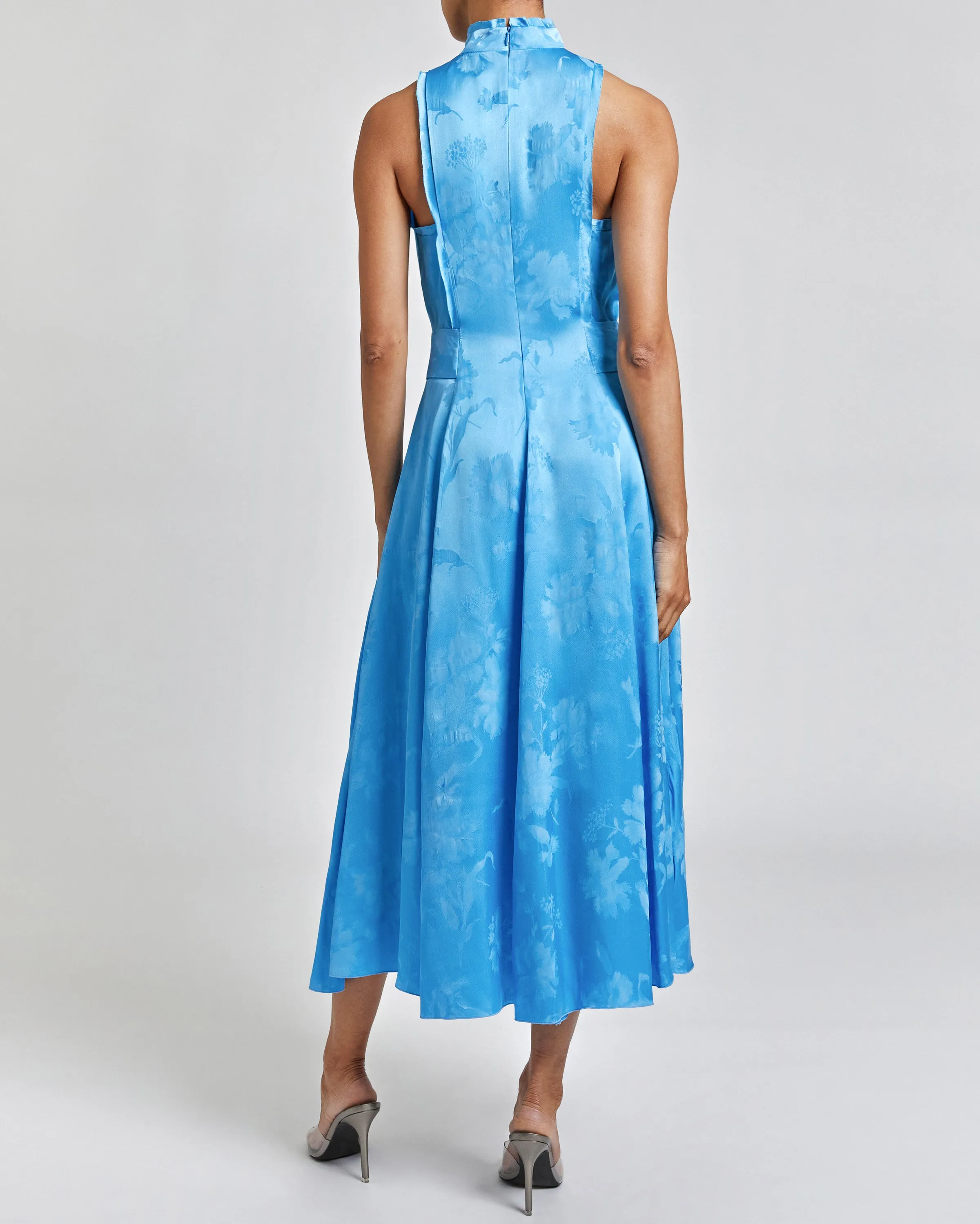 TAYLOR Sleeveless Mock Neck Midi Dress