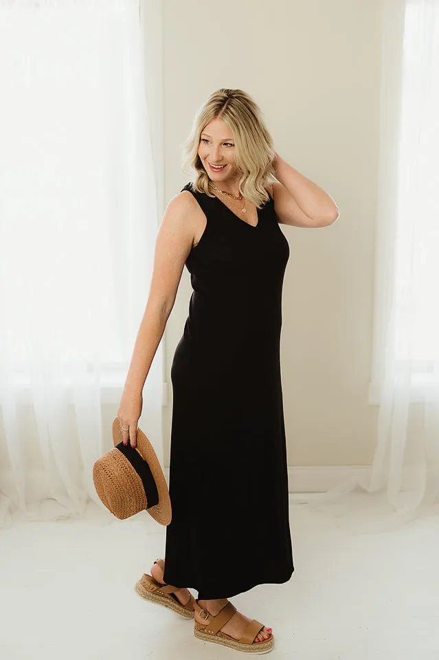 Wide Racerback Maxi Dress