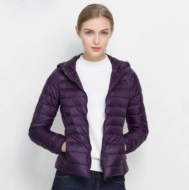 Winter Women Ultra Light Down Jacket .