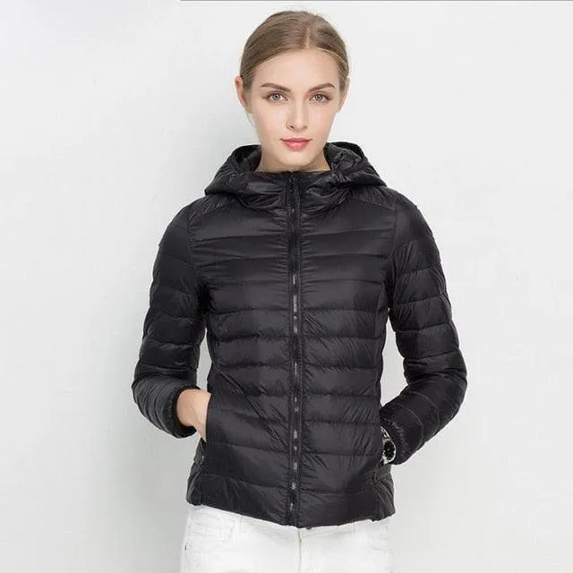 Winter Women Ultra Light Down Jacket .